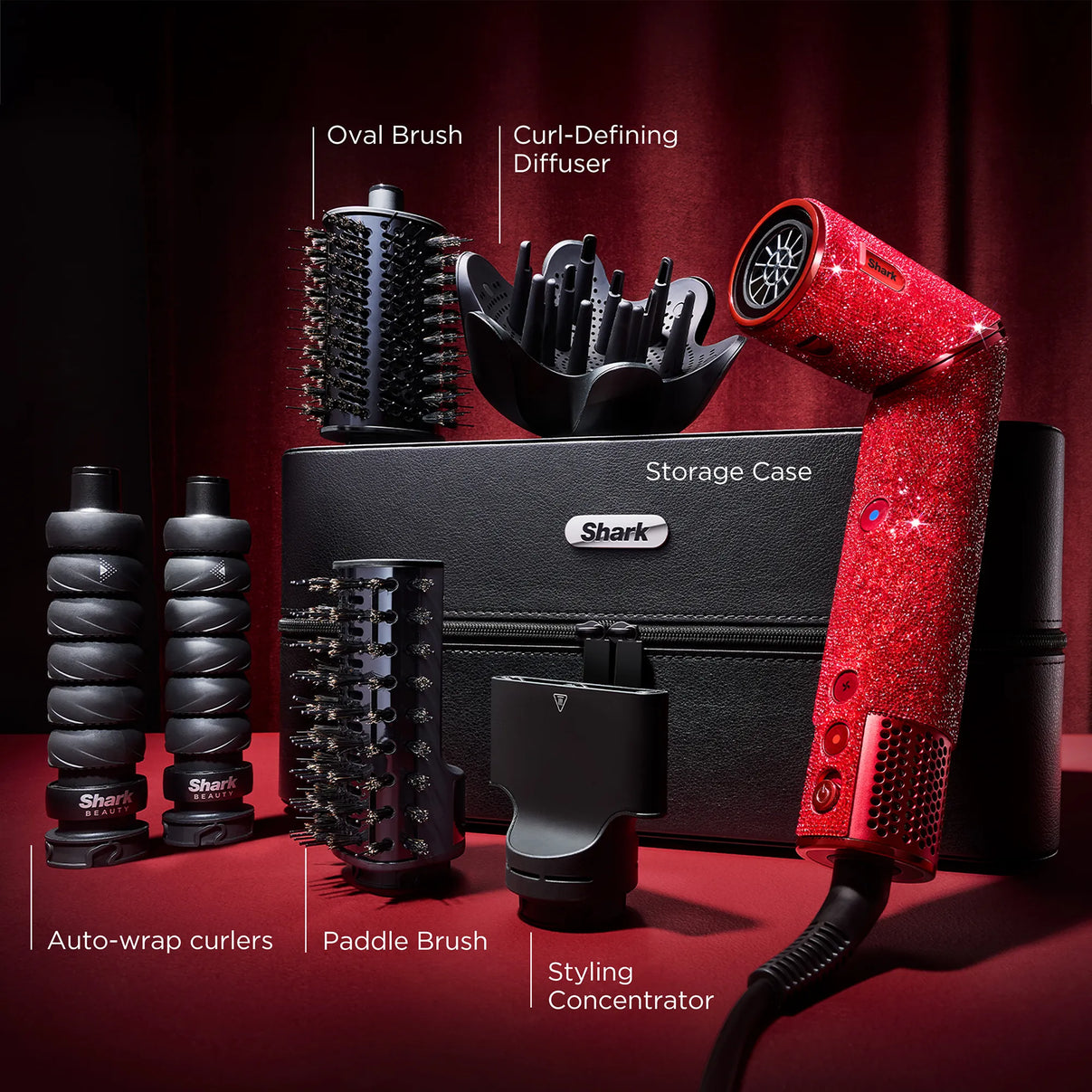 Shark FlexStyle Air Styling & Drying System Red Ruby Diamond Limited Edition